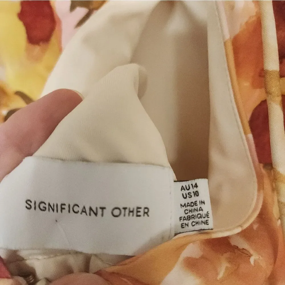 SIGNIFICANT OTHER chiara floral dress size US 10 NWT